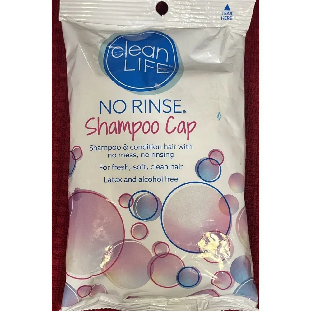 Lot Of 2‎ CleanLife No Rinse Shampoo Caps Shampoo Conditioner Latex Alcohol Free